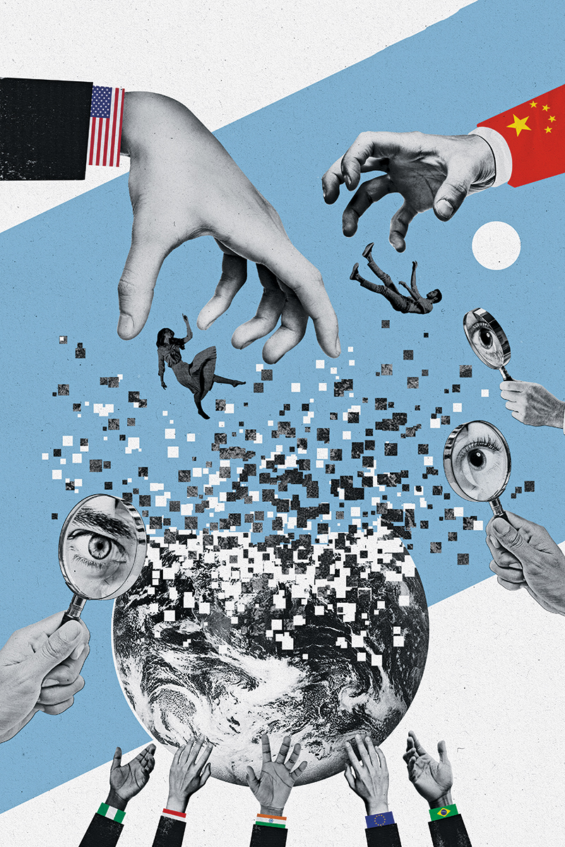 Klawe Rzeczy illustration for Foreign Policy; Photos by Bruce Bennett/David Becker/Fred Dufour/Getty Images